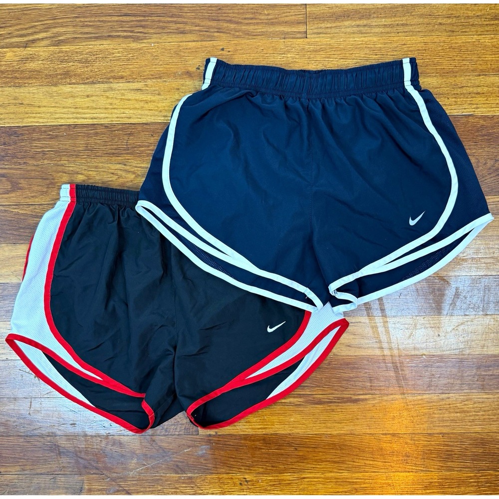 Nike bundle Dri-FIT Women's Running Shorts Size S Black Mesh Poly Elastic Waist